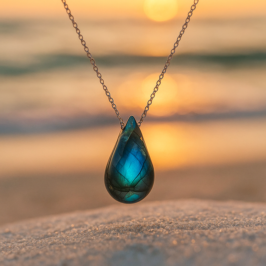 Tear of the sea | Labradorite necklace