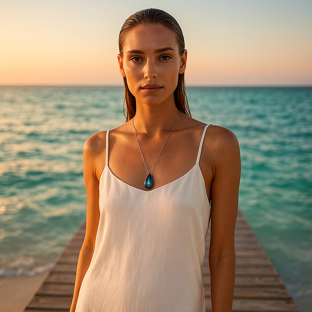 Tear of the sea | Labradorite necklace