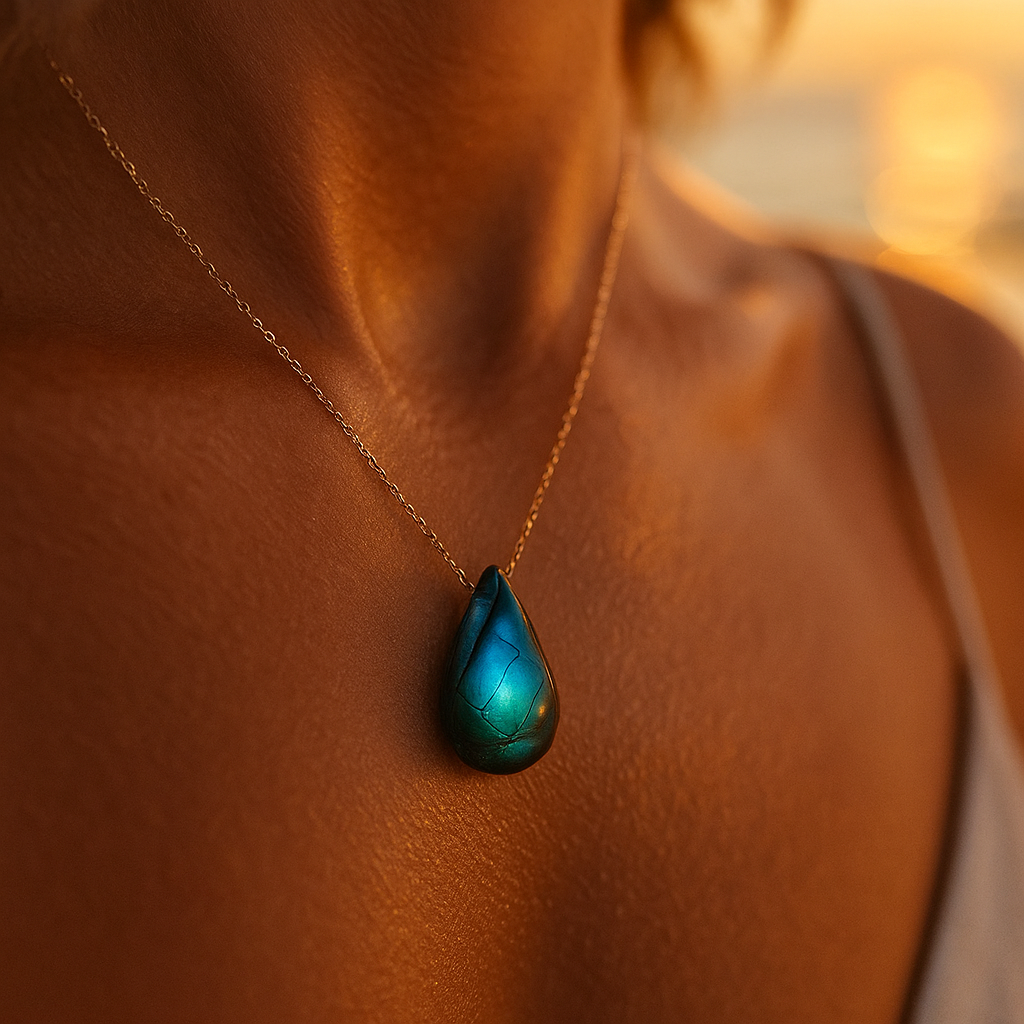 Tear of the sea | Labradorite necklace