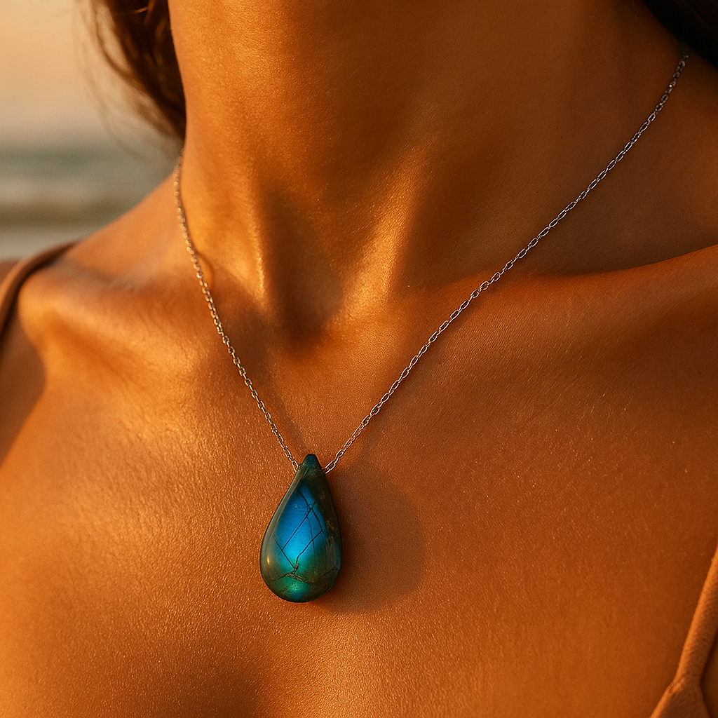 Tear of the sea | Labradorite necklace
