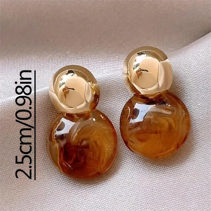 Aurélie Amber Drop Earrings | Gold 18k