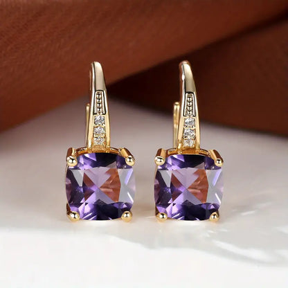 Mystic Stone Hoop Earrings | Gold 18k