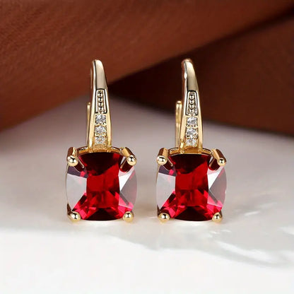 Mystic Stone Hoop Earrings | Gold 18k