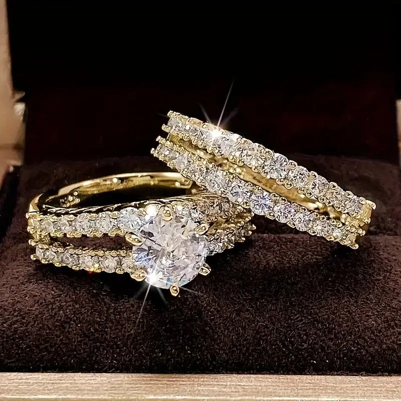 Eternal Radiance Ring Set | Gold 18k