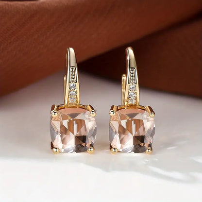 Mystic Stone Hoop Earrings | Gold 18k