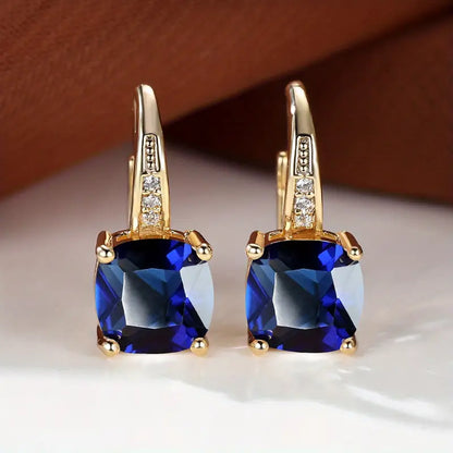 Mystic Stone Hoop Earrings | Gold 18k