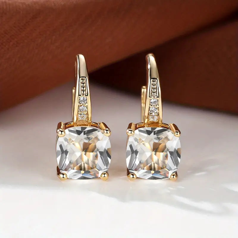 Mystic Stone Hoop Earrings | Gold 18k