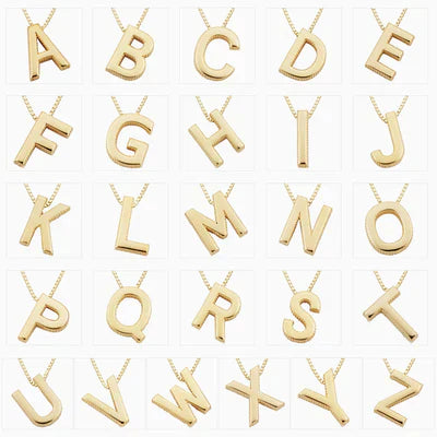 Love letter initial necklace | Gold 18k