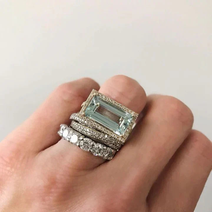 Marilys | Set of glass sea rings