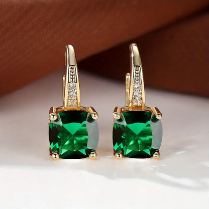 Mystic Stone Hoop Earrings | Gold 18k